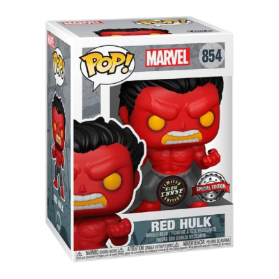 Figura Funko Pop Red Hulk da Marvel na caixa