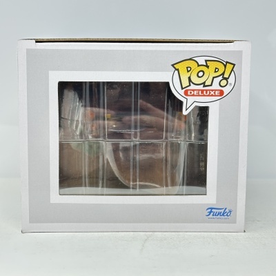 Caixa branca de figura Pop Deluxe Funko com janela transparente