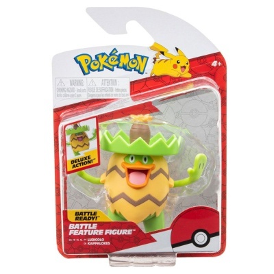 Figura de ação Pokémon Kapplores embalada em blister vermelho e branco