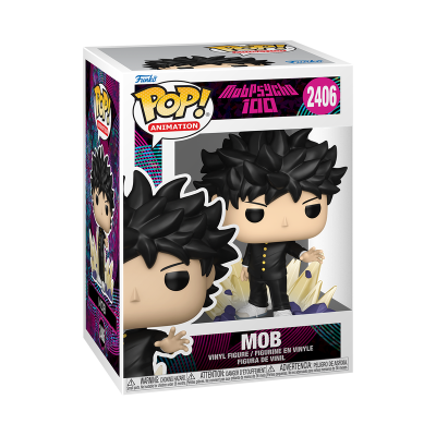 Funko Pop Animation MOB da série Mob Psycho 100 em caixa com janela