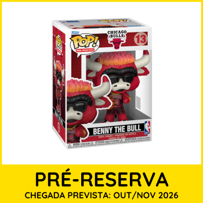 Figura Funko Pop! do mascote Benny The Bull do Chicago Bulls em embalagem