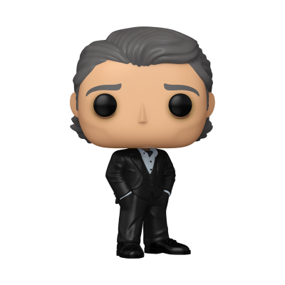 Figura Funko Pop homem com fato preto e cabelo cinzento