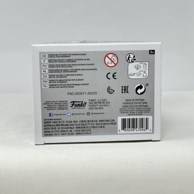 Parte traseira da embalagem branca com textos de advertência, informações do fabricante, distribuição e código de barras