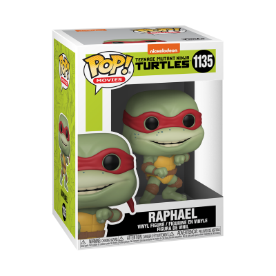 Figura de vinil Raphael das Tortugas Ninja em caixa POP! Movies