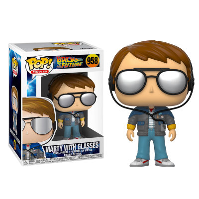 Figura Funko Pop! Marty McFly com óculos da coleção Back to the Future