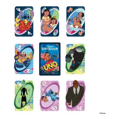 Cartas do jogo UNO com personagens Disney Lilo & Stitch