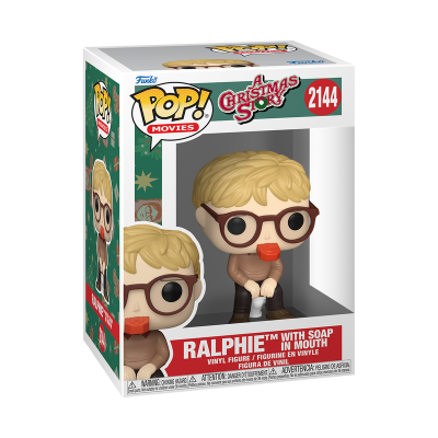 Figura colecionável Funko Pop! Ralphie com sabão na boca da série A Christmas Story
