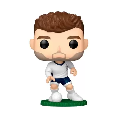 Figura de vinil jogador de futebol com roupa da Inglaterra e bola