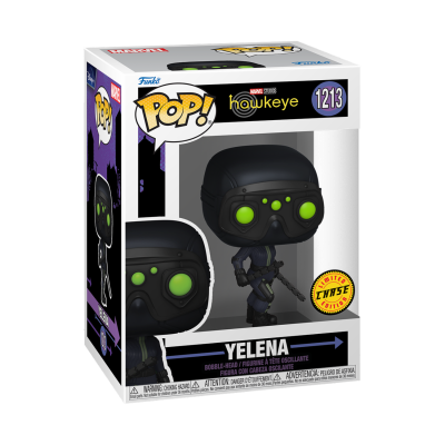 Figura Pop! Funko Yelena da série Marvel Hawkeye na caixa