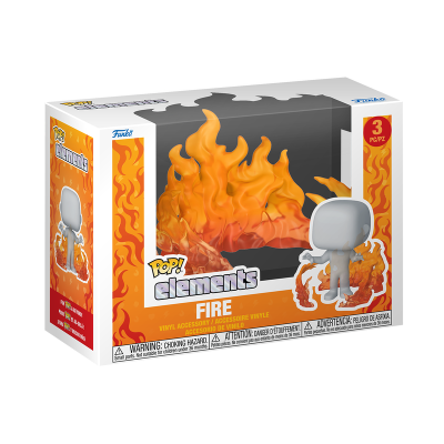 Acessórios de vinil Funko Pop! elements FIRE em caixa com chamas