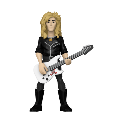 Figura de ação de músico com guitarra branca