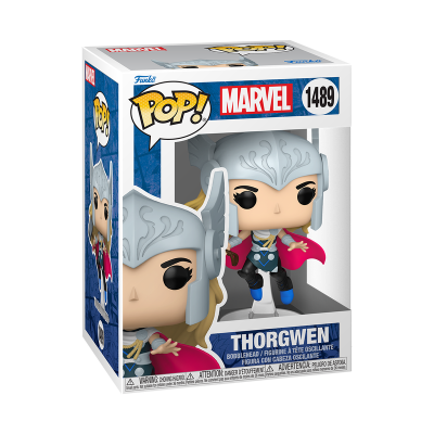 Funko Pop Thorgwen da Marvel na caixa