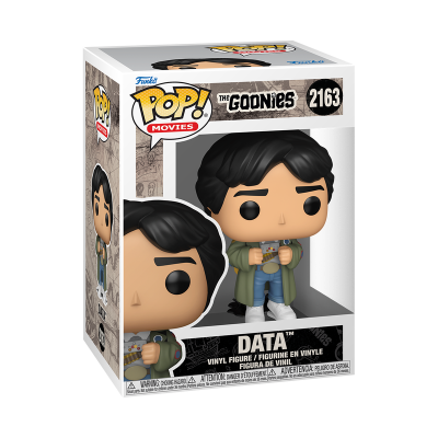 Figura Funko Pop! de Data do filme The Goonies na caixa