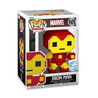 Figura colecionável Funko Pop! 8-BIT Iron Man Marvel em caixa