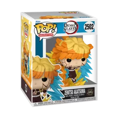 Boneco Funko Pop! Zenitsu Agatsuma da série Demon Slayer na caixa