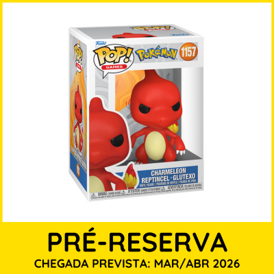 Figura Funko Pop Charmeleon Pokémon em caixa de embalagem