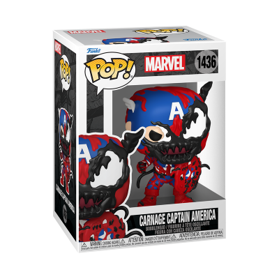 Funko Pop! Marvel Carnage Captain America na caixa