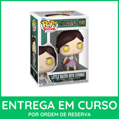 Figura Funko Pop! Little Sister With Syringe do jogo Bioshock em caixa