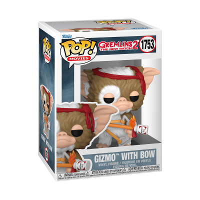 Funko Pop Gizmo com arco Gremlins 2 na caixa