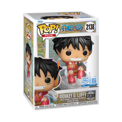 Figura Funko Pop Plus Monkey D. Luffy One Piece na embalagem