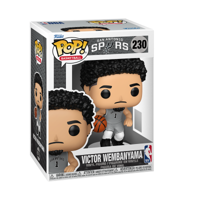 Figura Funko Pop! Victor Wembanyama dos San Antonio Spurs em embalagem