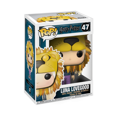 Figura Funko Pop! Luna Lovegood fantasia de leão na caixa