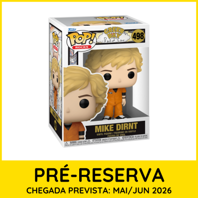 Figura Funko Pop! Mike Dirnt da Green Day com roupa laranja na caixa