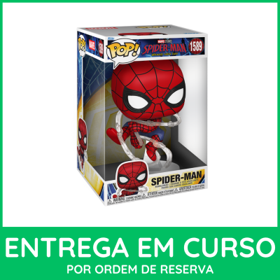 Figura colecionável Pop! Spider-Man na caixa