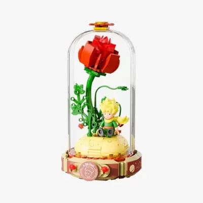 Decoração Pequeno Príncipe em cúpula com rosa