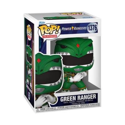Figura Funko Pop! Green Ranger da série Power Rangers na caixa
