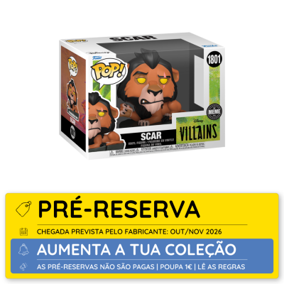 Funko Pop! Scar vilão Disney na caixa