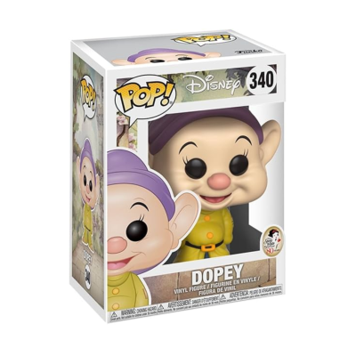Figura Pop! vinil de Dopey Disney dentro da caixa