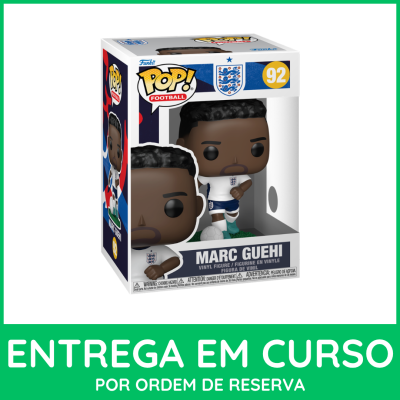 Funko Pop Marc Guehi número 92 em caixa com texto de entrega.