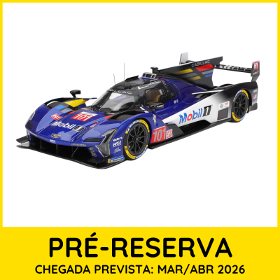 Miniatura de carro de corrida Cadillac Hypercar com texto PRÉ-RESERVA na base
