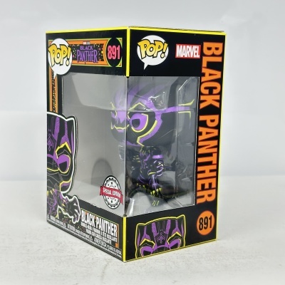 Figura colecionável Pop! Black Panther da Marvel número 891 na caixa