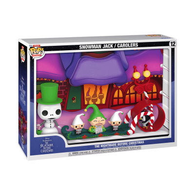 Figuras POP! The Nightmare Before Christmas com Jack e cantores em embalagem colorida