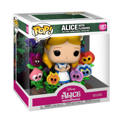 Figura Pop! Vinil Alice com Flores Disney Alice no País das Maravilhas embalagem