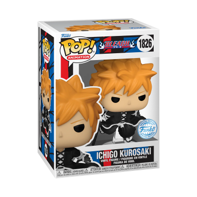 Figura Funko Pop Ichigo Kurosaki com cabelo laranja em caixa