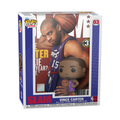 Caixa Funko Pop! Vince Carter em jogo de basquetebol