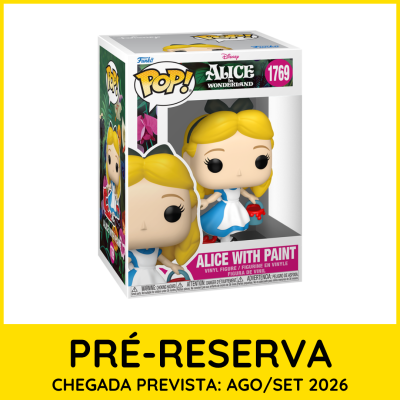 Figura Funko Pop Alice with Paint da Disney Alice in Wonderland na caixa