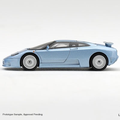Miniatura de carro desportivo azul metalizado