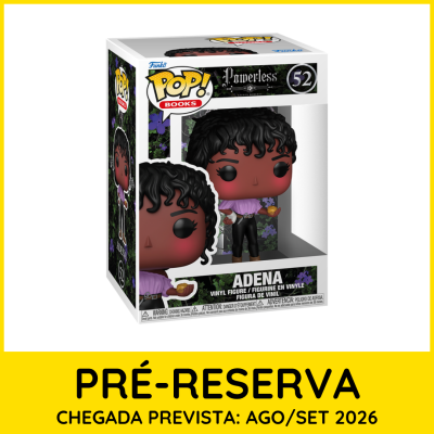 Figura Funko Pop! de Adena dentro de caixa branca com janela transparente e elementos florais.