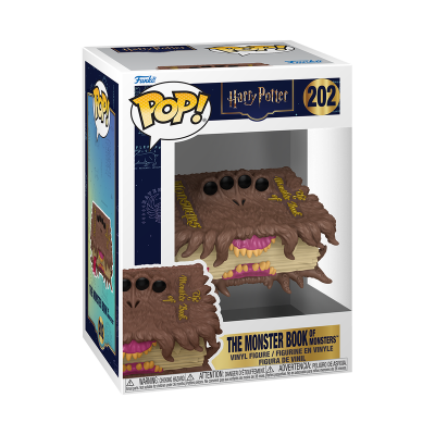 Funko Pop! The Monster Book of Monsters Harry Potter número 202 em caixa