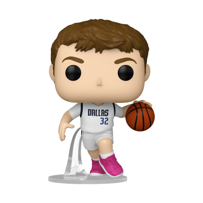 Figura Funko Pop de jogador de basquetebol dos Dallas com número 32 a segurar uma bola de basquete