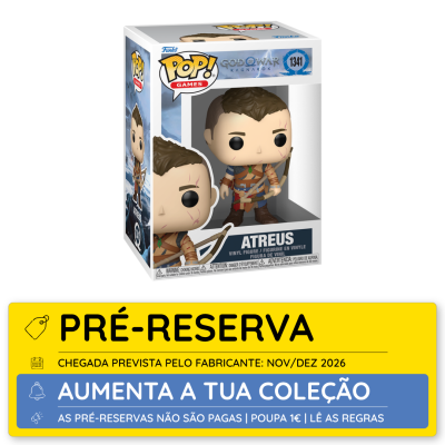 Figura Funko Pop Atreus God of War Ragnarok na caixa
