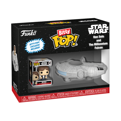 Pack Funko Bitty Pop! Han Solo e Millennium Falcon Star Wars