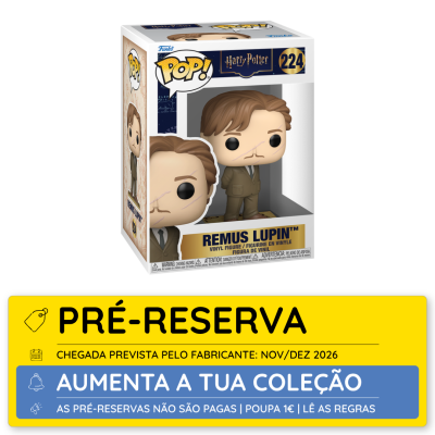 Figura Funko Pop Remus Lupin na caixa oficial