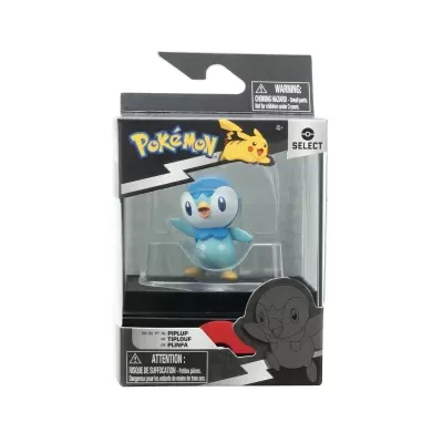 Figura de Pokémon Piplup em embalagem transparente