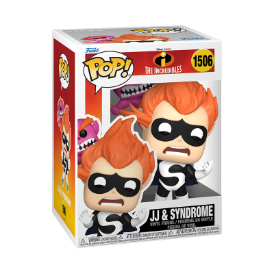 Funko Pop! JJ & Syndrome The Incredibles figura vinil na caixa