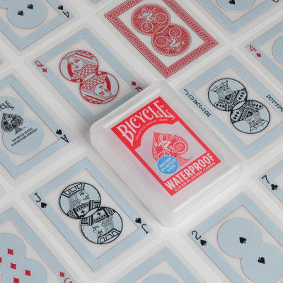 Cartas de baralho transparentes Bicycle com caixa branca e selo vermelho